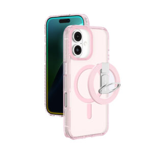 Amazing Thing Titan Pro Mag Ring Grip Case 10FT IP166.7TRPK for Iphone 16 Plus pink