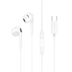 Borofone Earphones BM96 Brilliant with microphone Type C (DAC) white