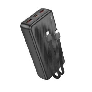 Borofone Power Bank 20000mAh BJ56A Graceful - 2xUSB + Type C - QC 3.0 22,5W PD 20W with Type C and Lightning cables black
