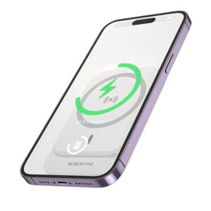 Borofone Power Bank 5000mAh BJ63 Nimble - Type C - PD 20W magnetic with induction charging white