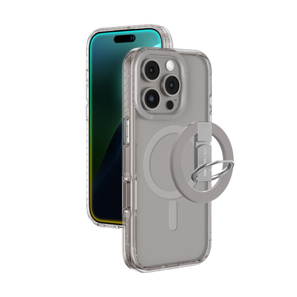 Amazing Thing Titan Pro Mag Ring Grip Case 10FT IP166.9PTRGY for Iphone 16 Pro Max grey