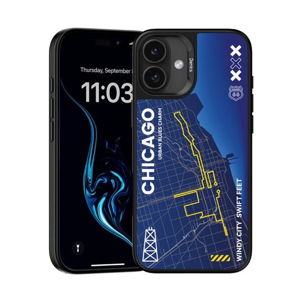 Benks Dynamic City Chicago Case for Iphone 16