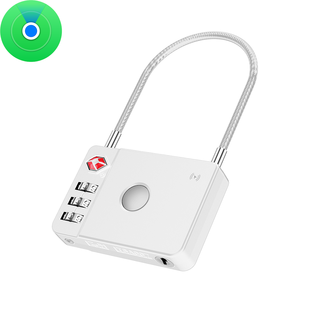 MiLi GPS Bluetooth MiLock Tracker HD-P16-L (Apple only) luggage lock white