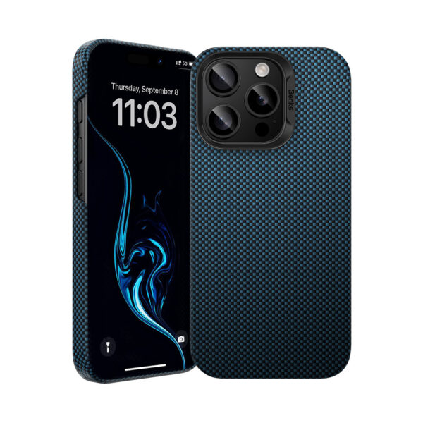 Benks Magnetic Armor Tint Kevlar 1000D (0065) for Iphone 16 Pro blue