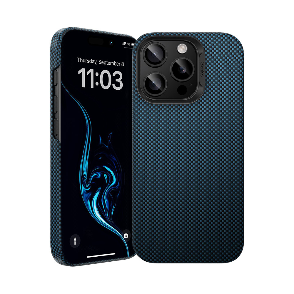 Benks Magnetic Armor Tint Kevlar 1000D (0065) for Iphone 16 Pro blue