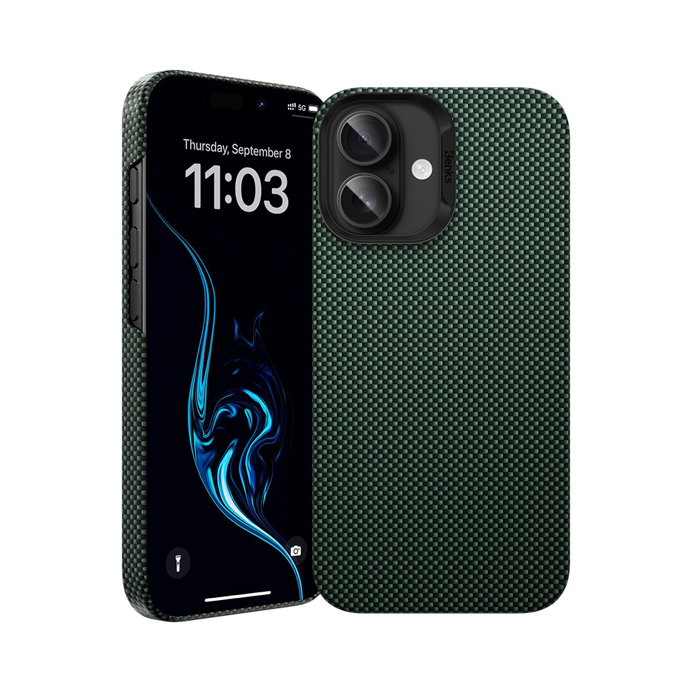 Benks Magnetic Armor Tint Kevlar 1000D (0064) for Iphone 16 Plus green