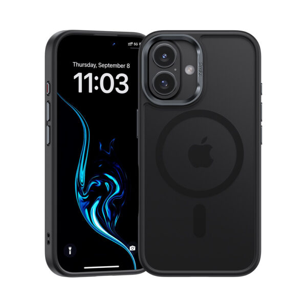 Benks Magnetic Mist Case Metal Frame for Iphone 16 black