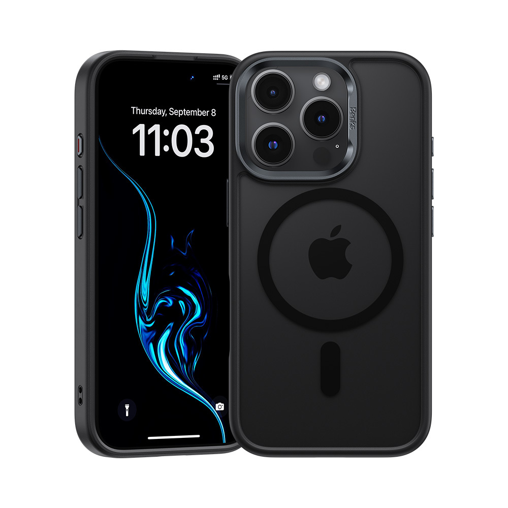 Benks Magnetic Mist Case Metal Frame for Iphone 16 Pro Max black