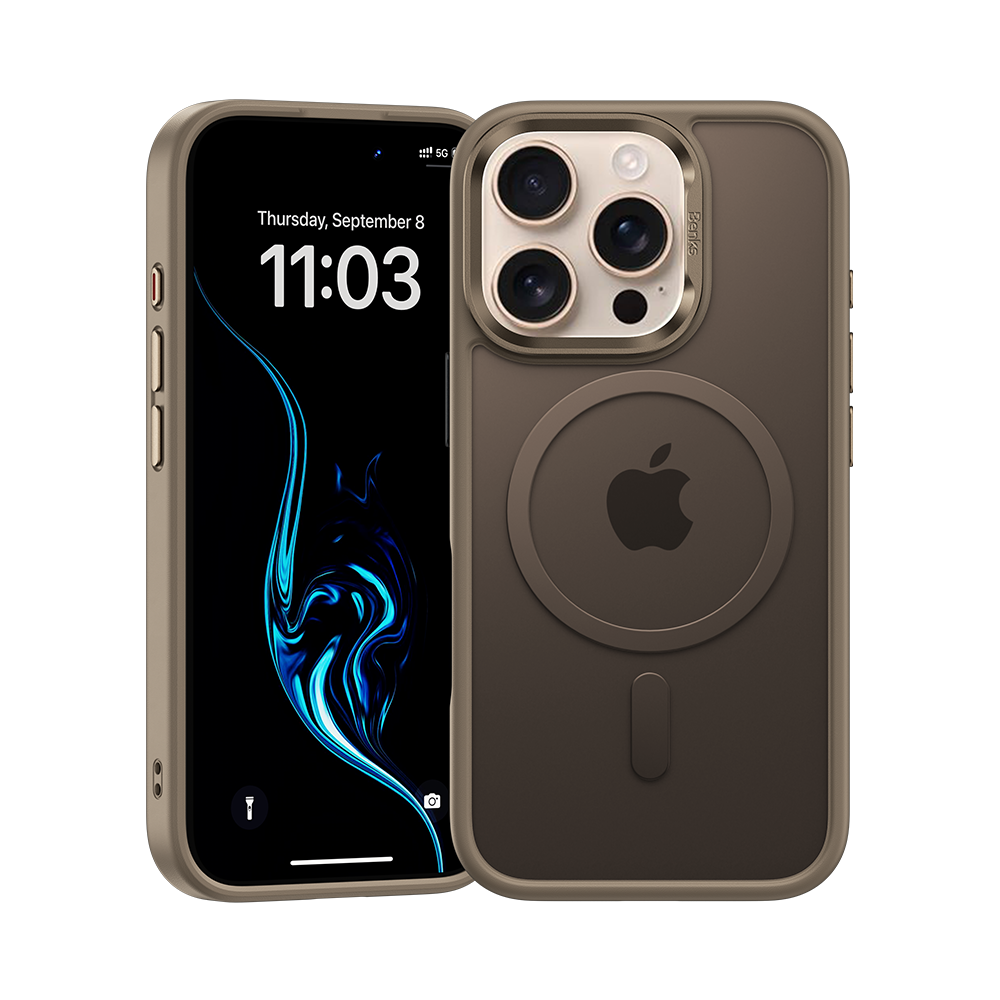Benks Magnetic Mist Case Metal Frame for Iphone 16 Pro titanium