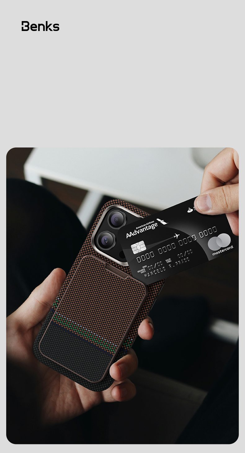 Benks Wallet Magnetic ArmorGo Kevlar Stand Prestige