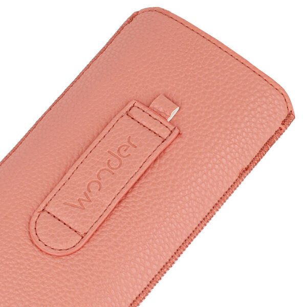toptel_photo WONDER Deko Pouch Case (Size L) for Iphone 13 Mini/12 Mini/SE 2020/2022/7/8 peach