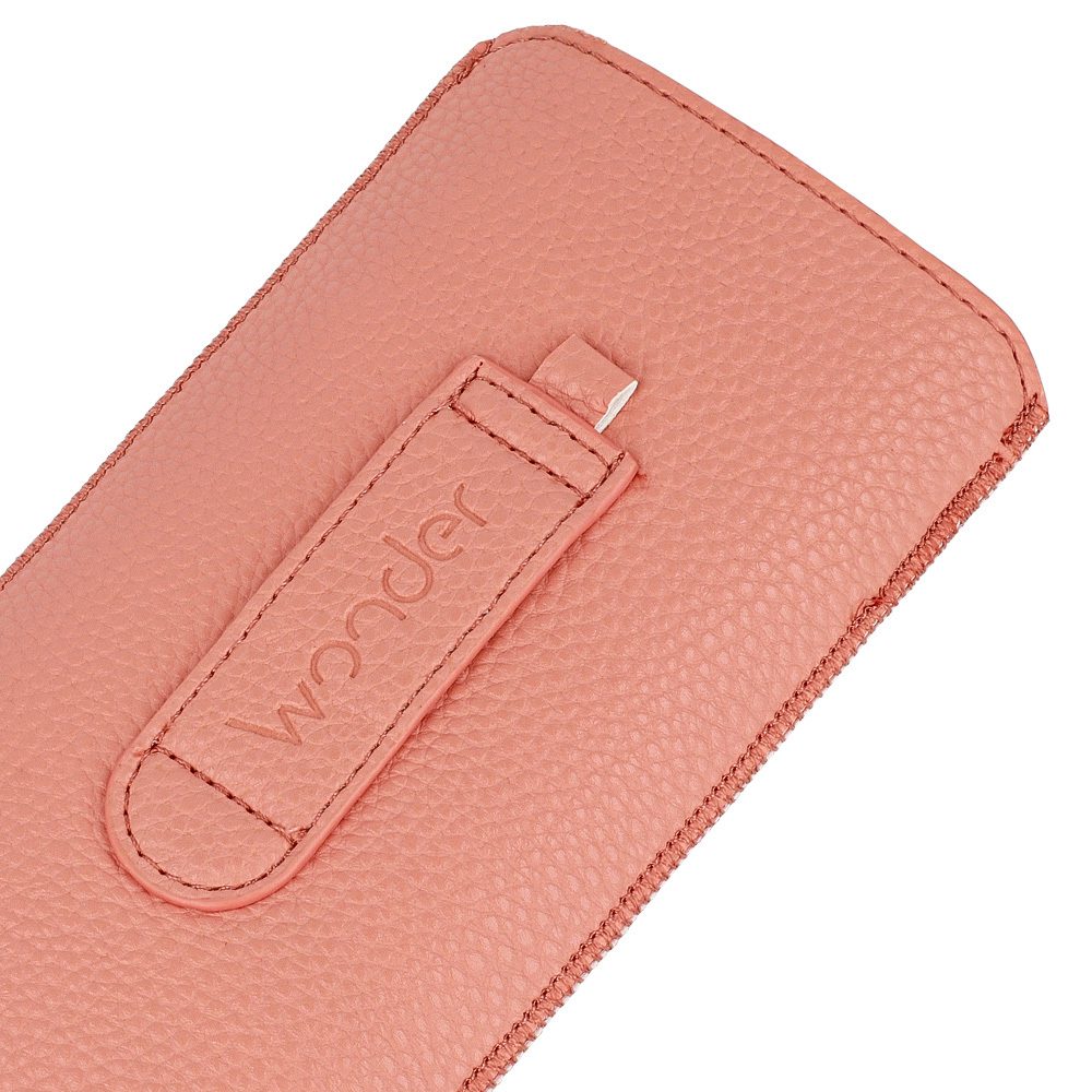toptel_photo WONDER Deko Pouch Case (Size L) for Iphone 13 Mini/12 Mini/SE 2020/2022/7/8 peach