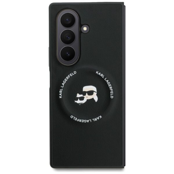 KARL LAGERFELD case for SAMSUNG Z Fold7 KLHMZFD7PSMLRKCK compatible with MagSafe (PU K&C) black