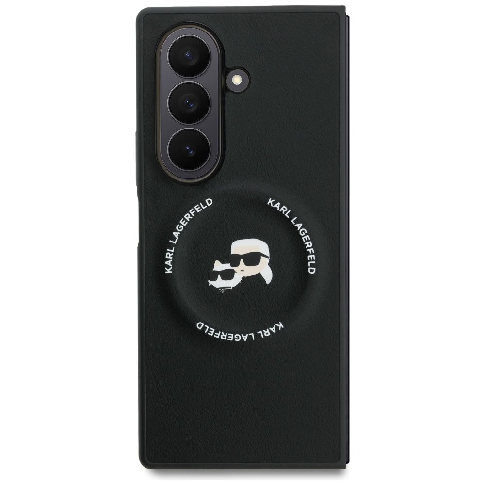 KARL LAGERFELD case for SAMSUNG Z Fold7 KLHMZFD7PSMLRKCK compatible with MagSafe (PU K&C) black