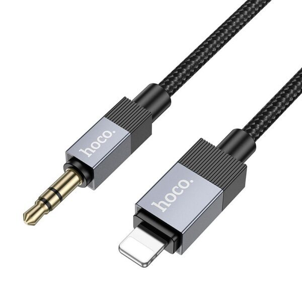 0d32f2e11aff286836bbb19f237e61fe Cable AUX Jack 3,5 mm (male) to Lightning (male) Hoco 1 m UPA32A black