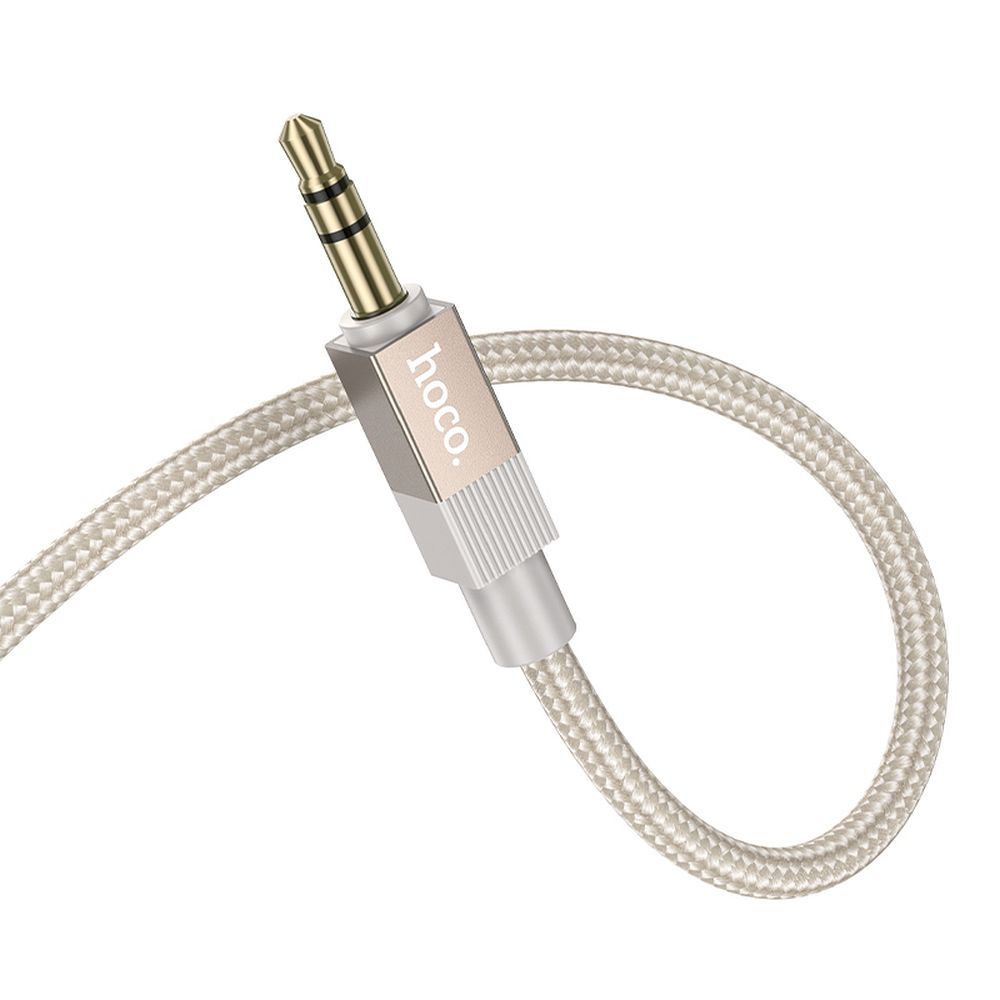 0d43532dc38c9f4c7349d074f3379c7a Cable AUX Jack 3,5 mm (male) to Jack 3,5 mm (male) Hoco 1 m UPA32 gold