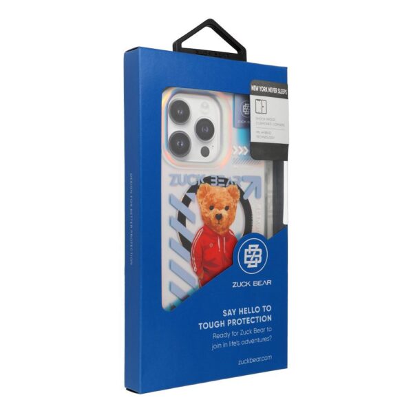 ZUCK BEAR case NEW YORK NEVER SLEEPS MAG compatible with MagSafe for IPHONE 15 Pro Max brooklyn baller