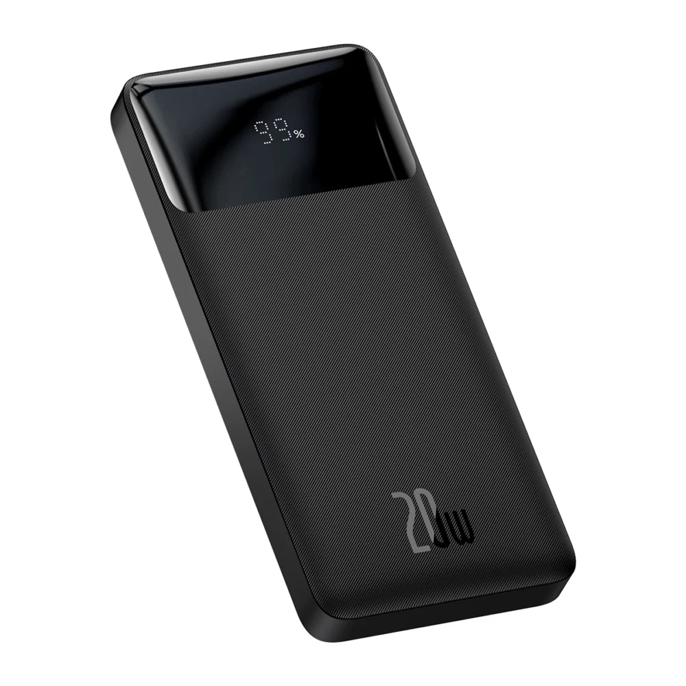 Baseus Bipow Fast Charging Power Bank 10000mAh 20W Black (Overseas Edition) + USB-A - Micro USB 0.25m Black Cable (PPBD050301)eng
