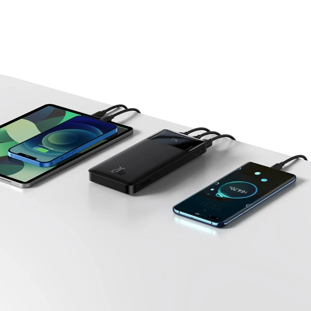 Baseus Bipow Fast Charging Power Bank 10000mAh 20W Black (Overseas Edition) + USB-A - Micro USB 0.25m Black Cable (PPBD050301)eng