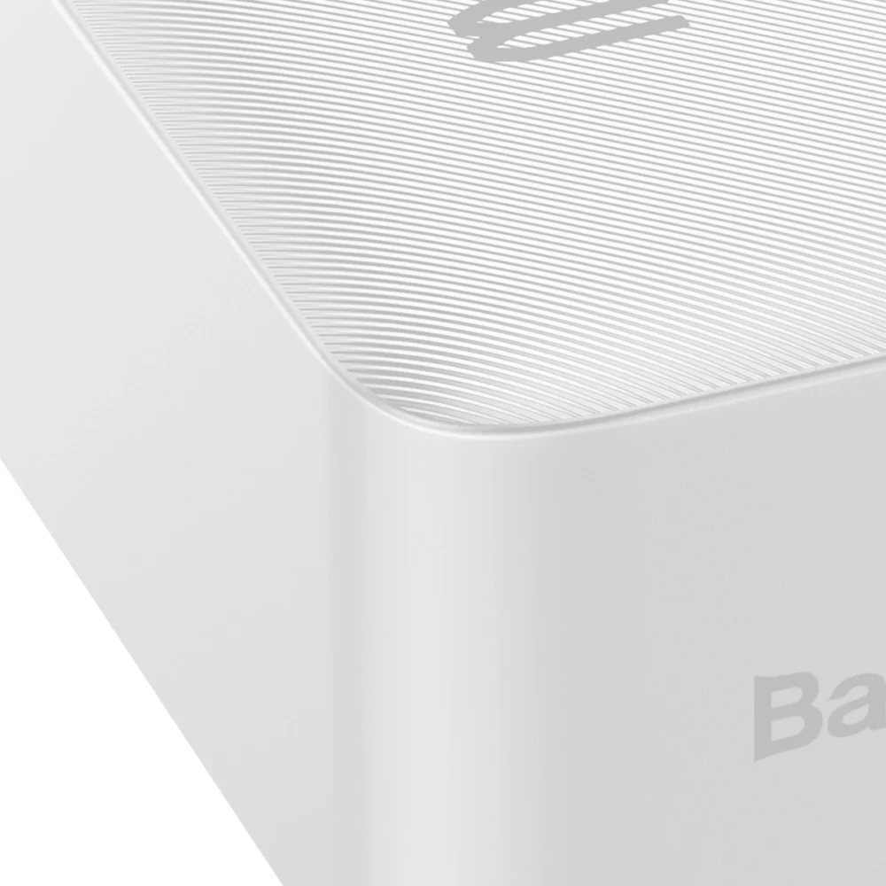 Baseus Bipow power bank with display 30000mAh 15W white (Overseas Edition) + USB-A - Micro USB cable 0.25m white (PPBD050202)eng