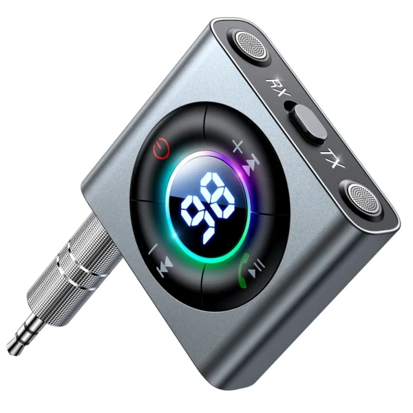 Joyroom JR-CB2 Bluetooth AUX transmitter for car, TV - grayeng