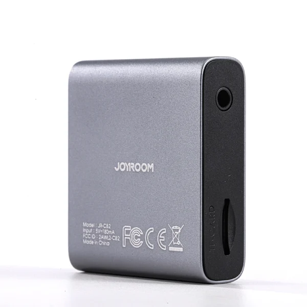 Joyroom JR-CB2 Bluetooth AUX transmitter for car, TV - grayeng