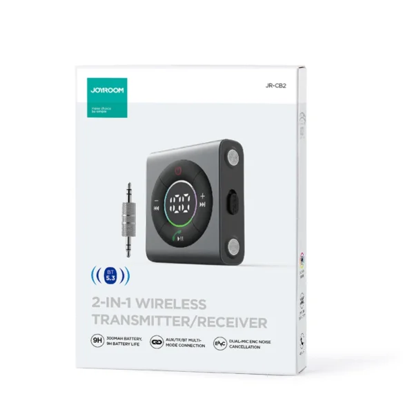 Joyroom JR-CB2 Bluetooth AUX transmitter for car, TV - grayeng