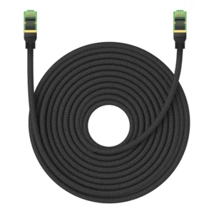Baseus fast RJ45 cat. network cable. 8 40Gbps 20m braided blackeng