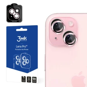 Camera cover 3mk Lens Protection Pro Pink for iPhone 15eng