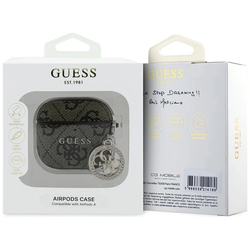 Guess 4G Strass Charm Case for AirPods 4 - Browneng