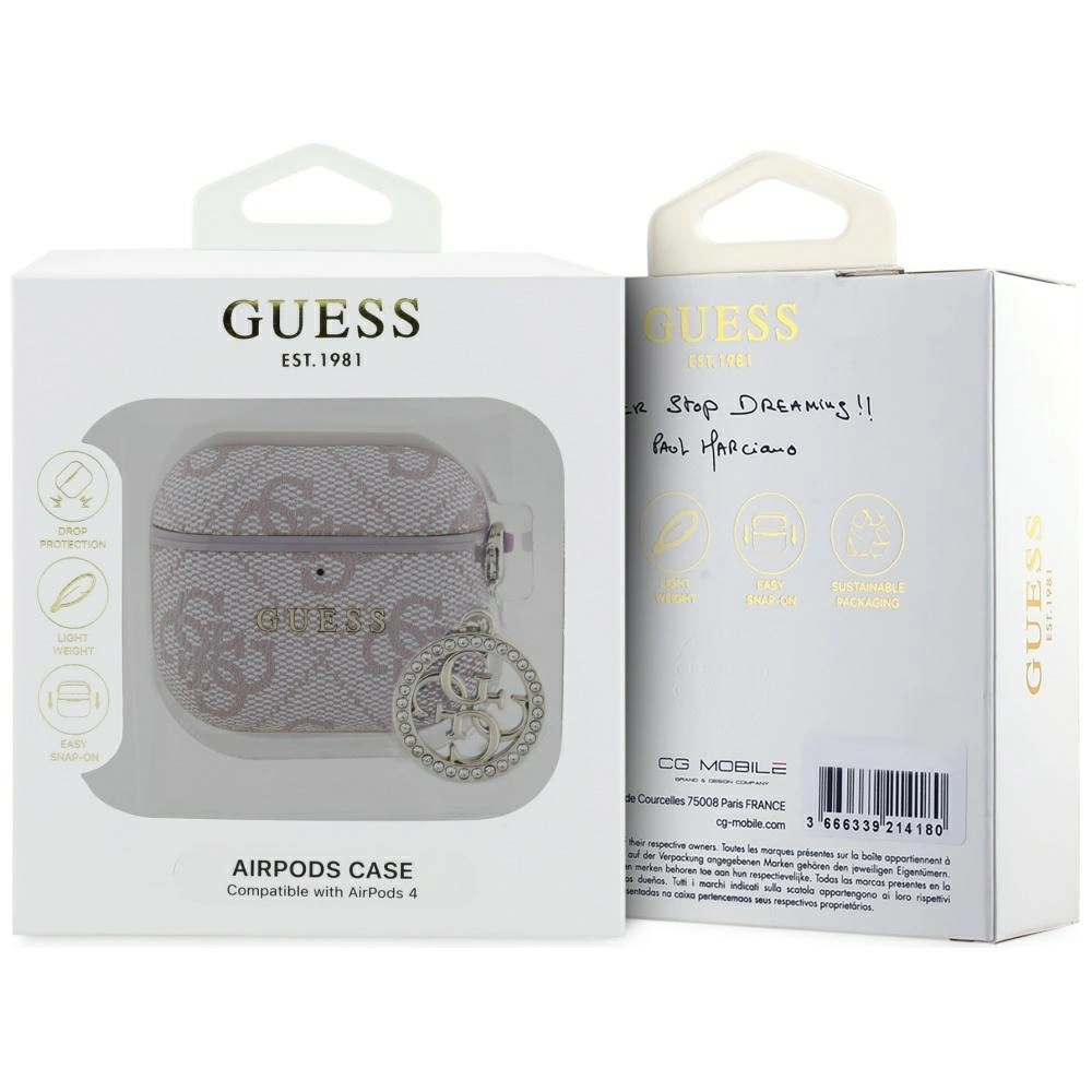 Guess 4G Strass Charm Case for AirPods 4 - Pinkeng