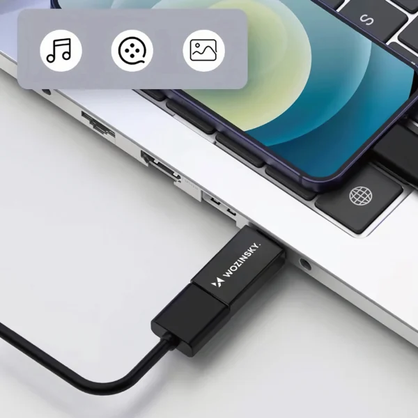 Wozinsky W10GY1S USB-C - USB-A 3.2 10Gb/s Adapter - Blackeng