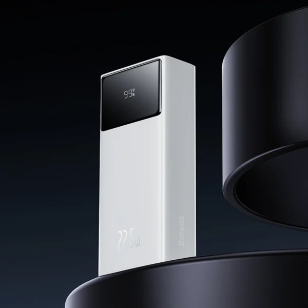 Baseus EnerFill FP41 30000mAh 22.5W Powerbank with Baseus Simple USB-A - USB-C 3A 30cm Cable - Whiteeng