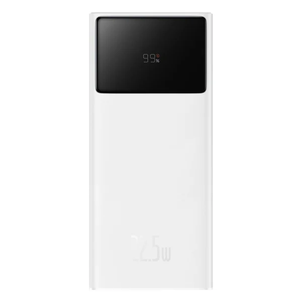 Baseus EnerFill FP41 30000mAh 22.5W Powerbank with Baseus Simple USB-A - USB-C 3A 30cm Cable - Whiteeng