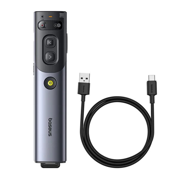 Baseus Orange Dot Laser Pointer with AI and Automatic Translation - Gray (with battery)eng