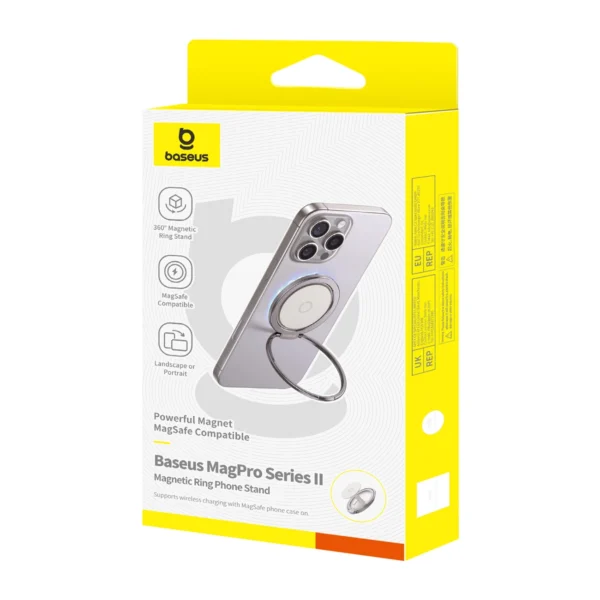 Baseus MagPro II Magnetic Ring with Stand Function - Titaniumeng