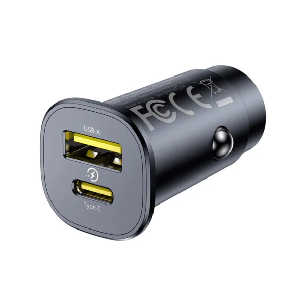 Baseus GoTrip USB-C / USB-A 30W Car Charger - Blackeng