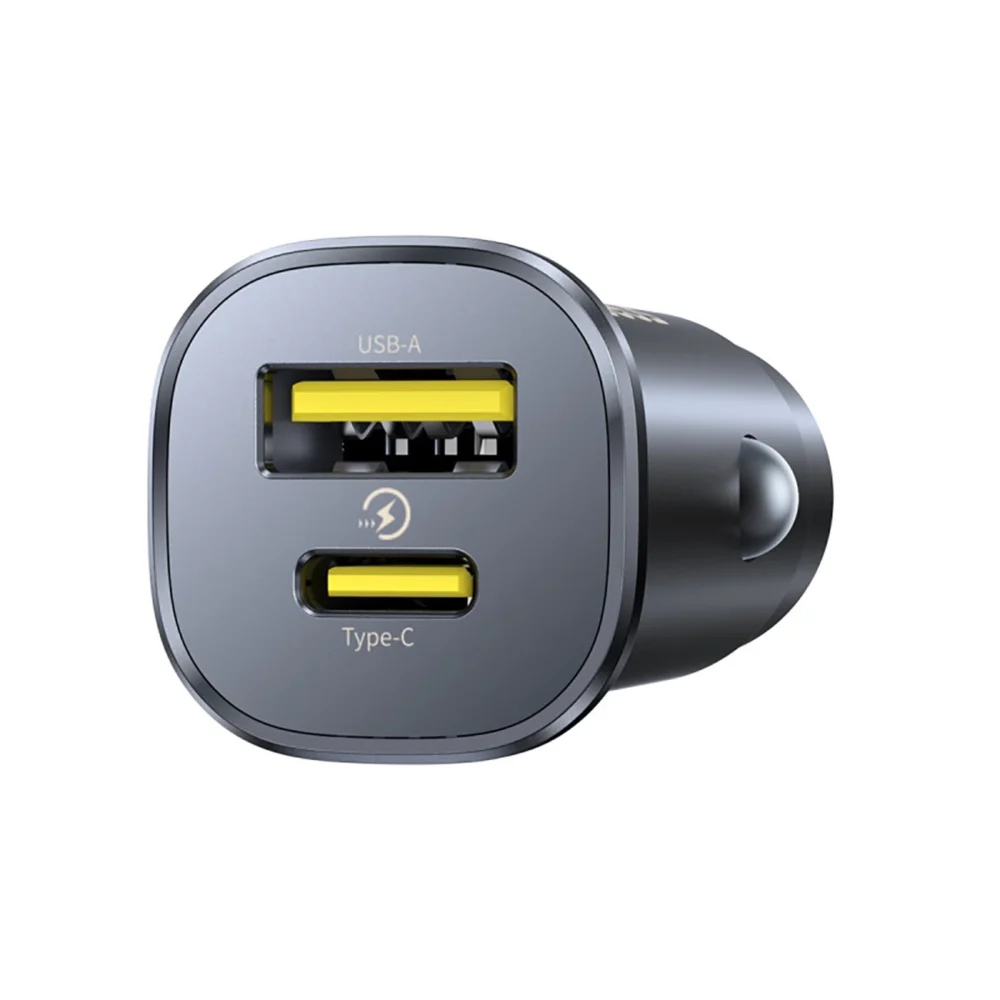 Baseus GoTrip USB-C / USB-A 30W Car Charger - Blackeng