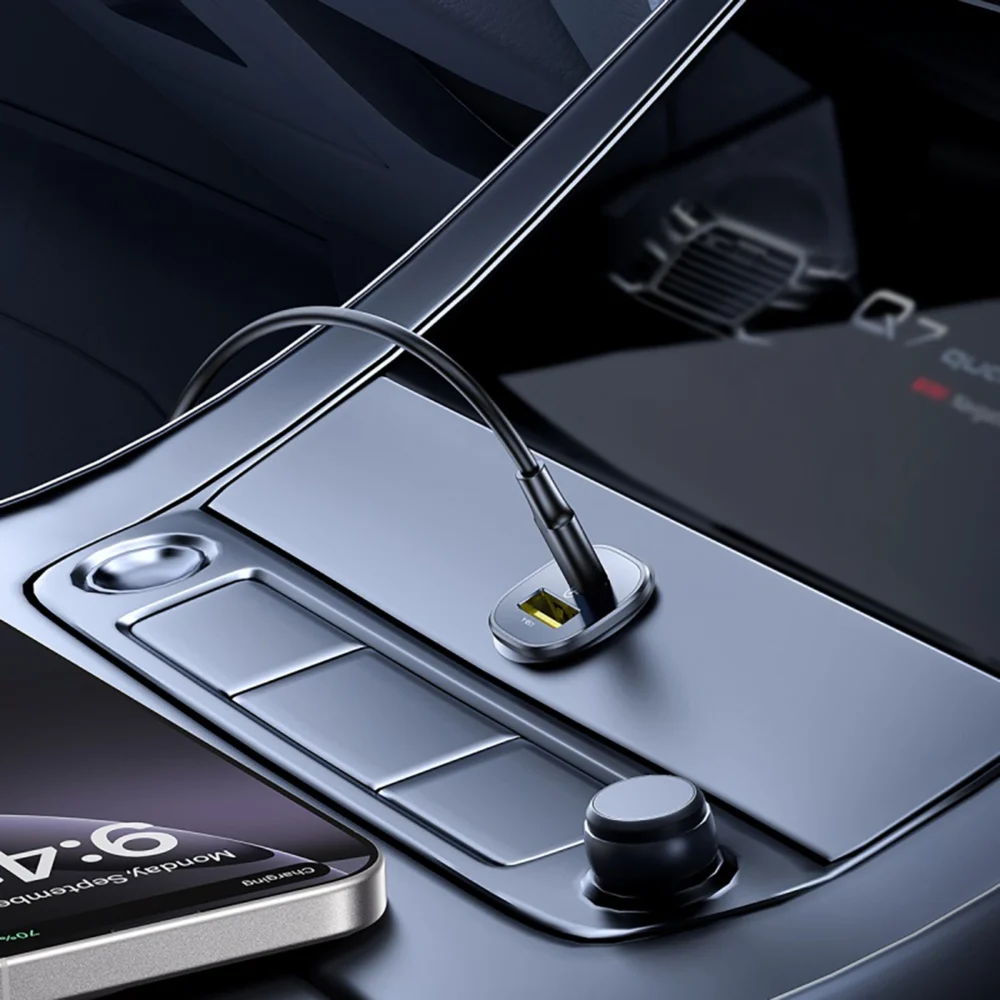 Baseus GoTrip USB-C / USB-A 30W Car Charger - Blackeng