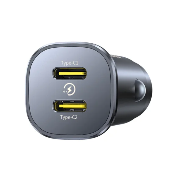 Baseus GoTrip 2 x USB-C 30W Car Charger - Blackeng