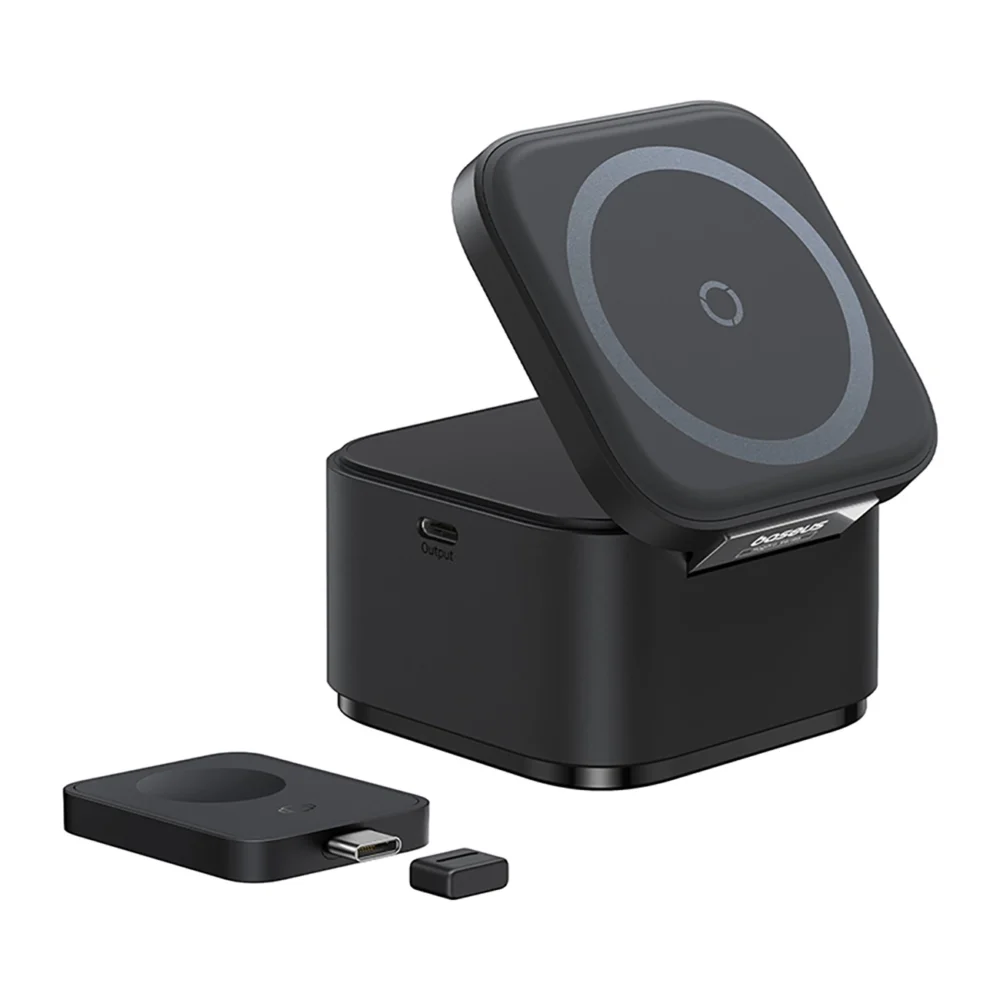 Baseus MagPro 3in1 25W MagSafe Compatible Inductive Charger for Phone and Smartwatch - Blackeng