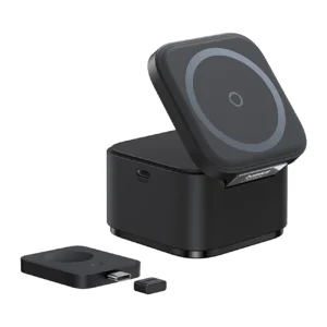 Baseus MagPro 3in1 25W MagSafe Compatible Inductive Charger for Phone and Smartwatch - Blackeng