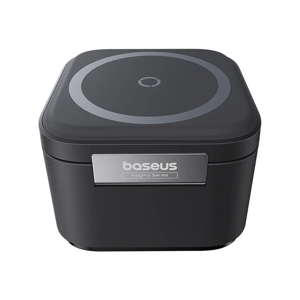 Baseus MagPro 3in1 25W MagSafe Compatible Inductive Charger for Phone and Smartwatch - Blackeng