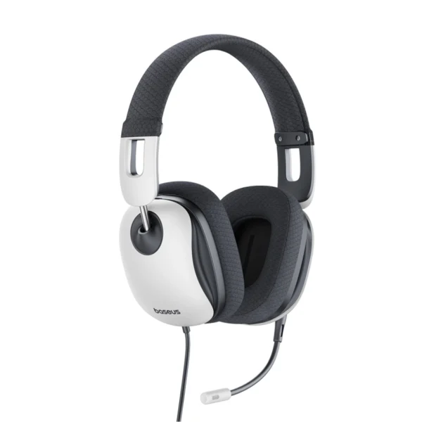Baseus GoPlay 1 Max Gaming Wired Over-Ear Gaming Headphones - White and Blackeng