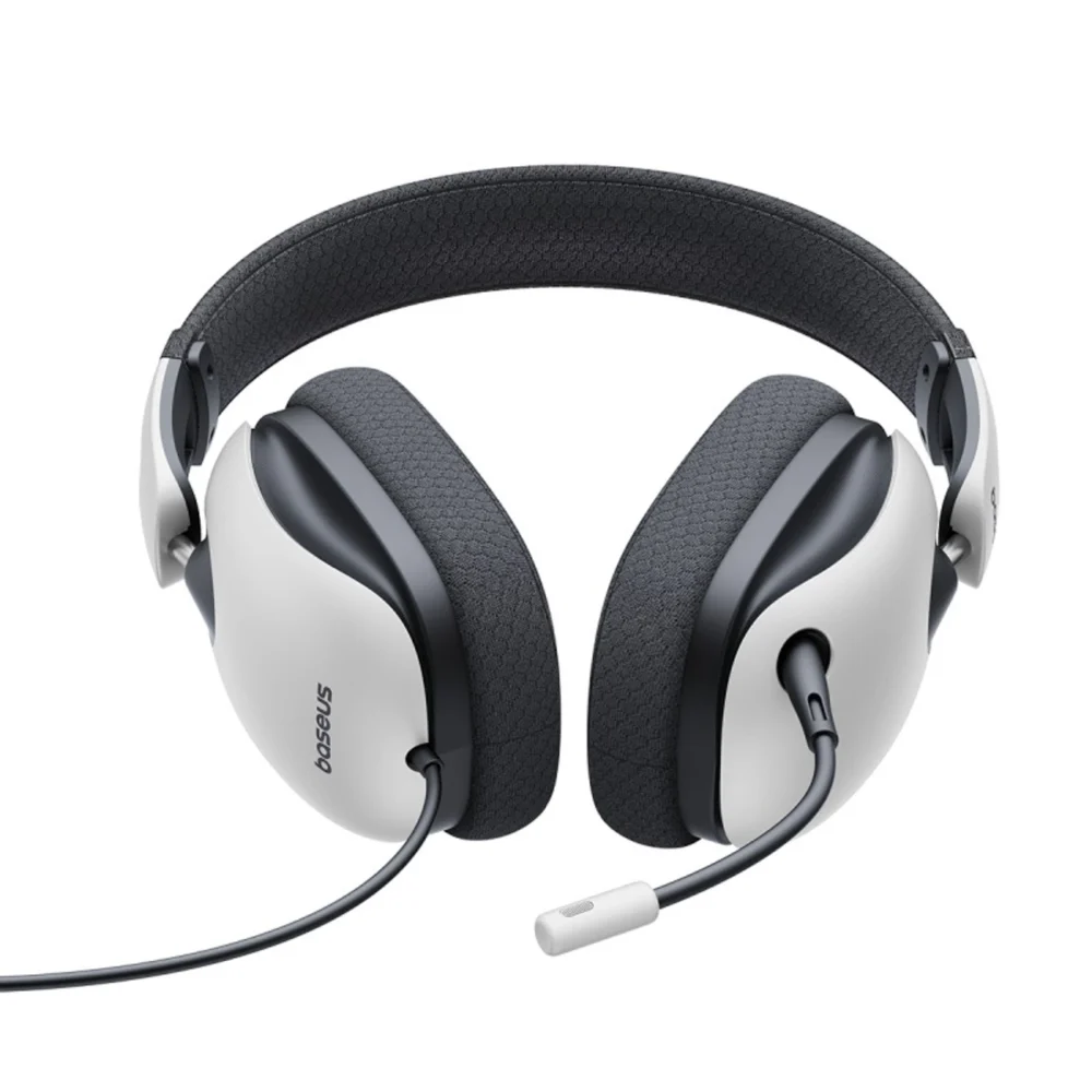 Baseus GoPlay 1 Max Gaming Wired Over-Ear Gaming Headphones - White and Blackeng
