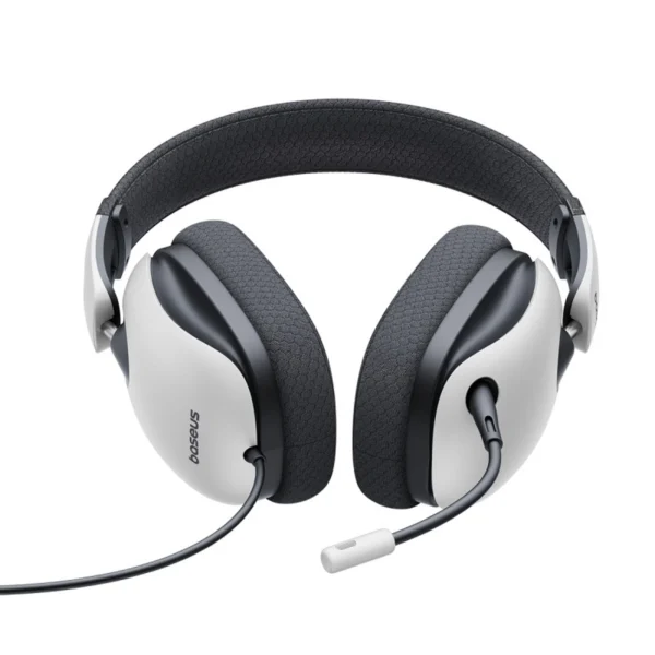 Baseus GoPlay 1 Max Gaming Wired Over-Ear Gaming Headphones - White and Blackeng