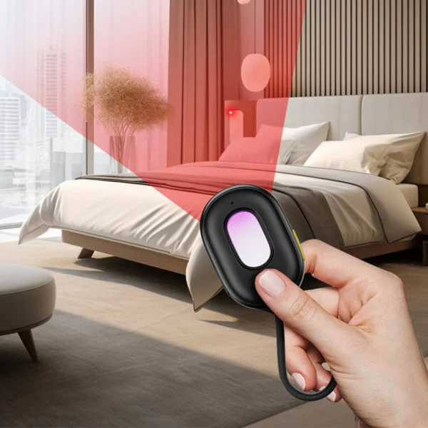 Baseus Heyo Series II Hidden Camera Detector with Alarm and Mini Flashlight + Baseus Simple USB-A - USB-C Cable - Blackeng