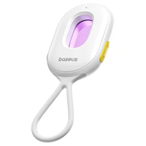 Baseus Heyo Series II Hidden Camera Detector with Alarm and Mini Flashlight + Baseus Simple USB-A - USB-C Cable - Whiteeng