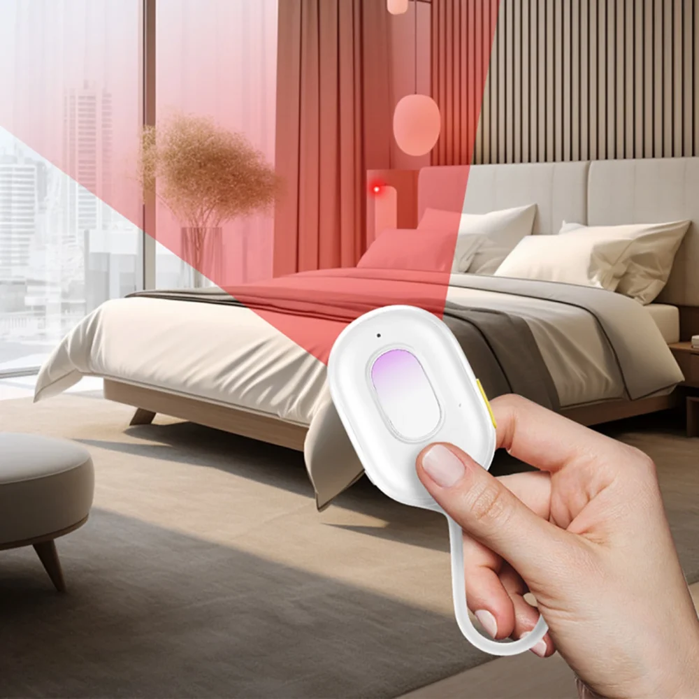 Baseus Heyo Series II Hidden Camera Detector with Alarm and Mini Flashlight + Baseus Simple USB-A - USB-C Cable - Whiteeng