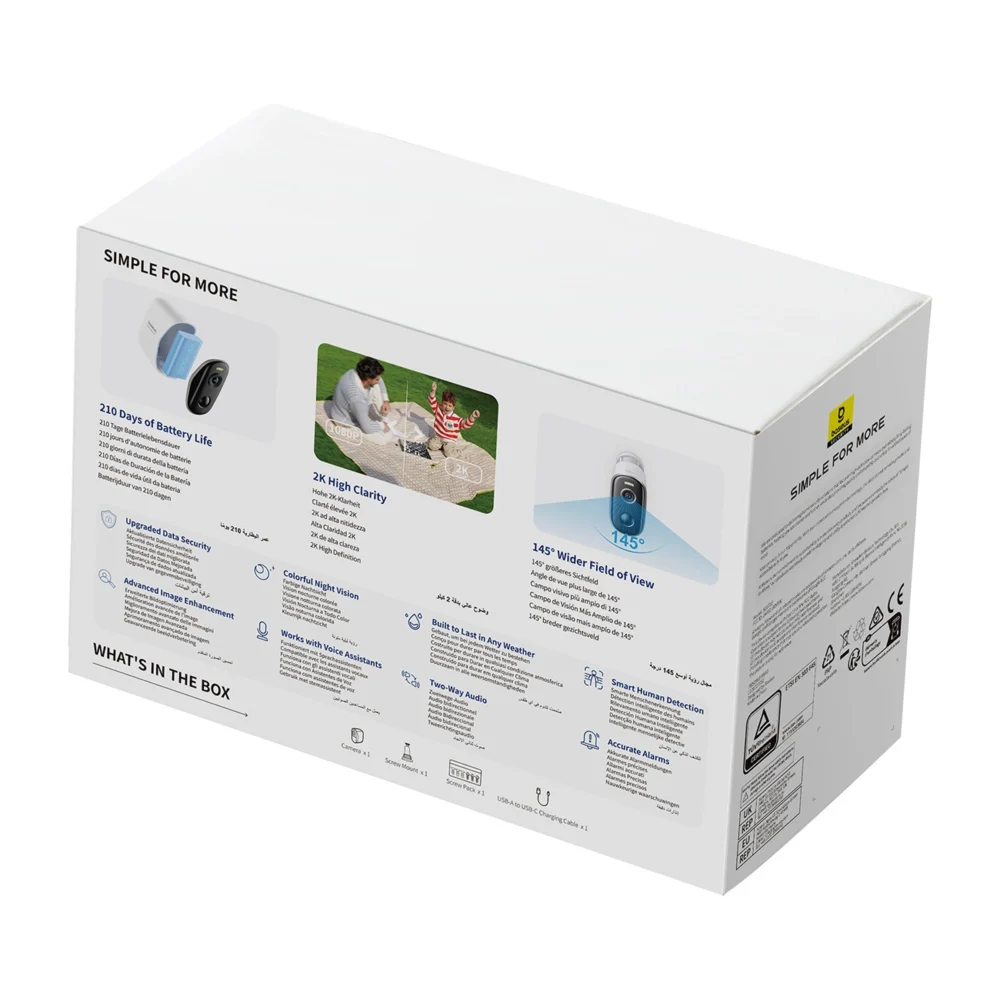 Baseus Security N1 2K Outdoor Camera – Whiteeng